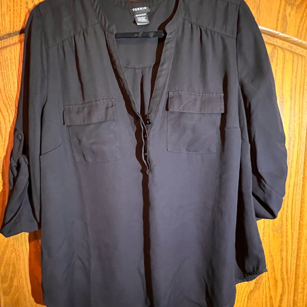 Torrid Classic Dark Grey Blouse